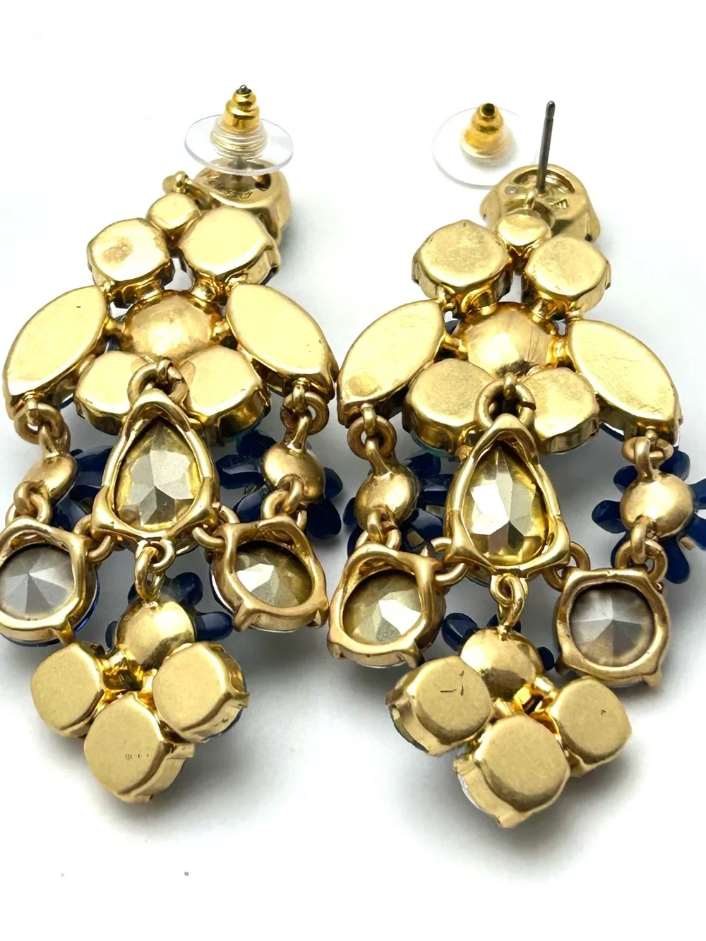 J. Crew Blue and Green Jeweled Earrings - Picture 4 of 5